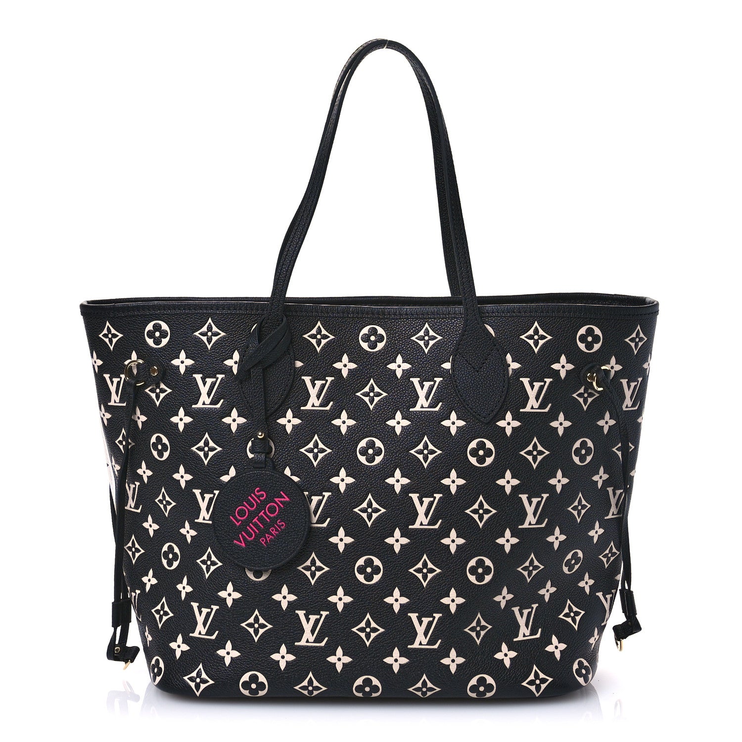 Louis Vuitton Empreinte Spring In The City Neverfull MM Black White Pink 1 of 10