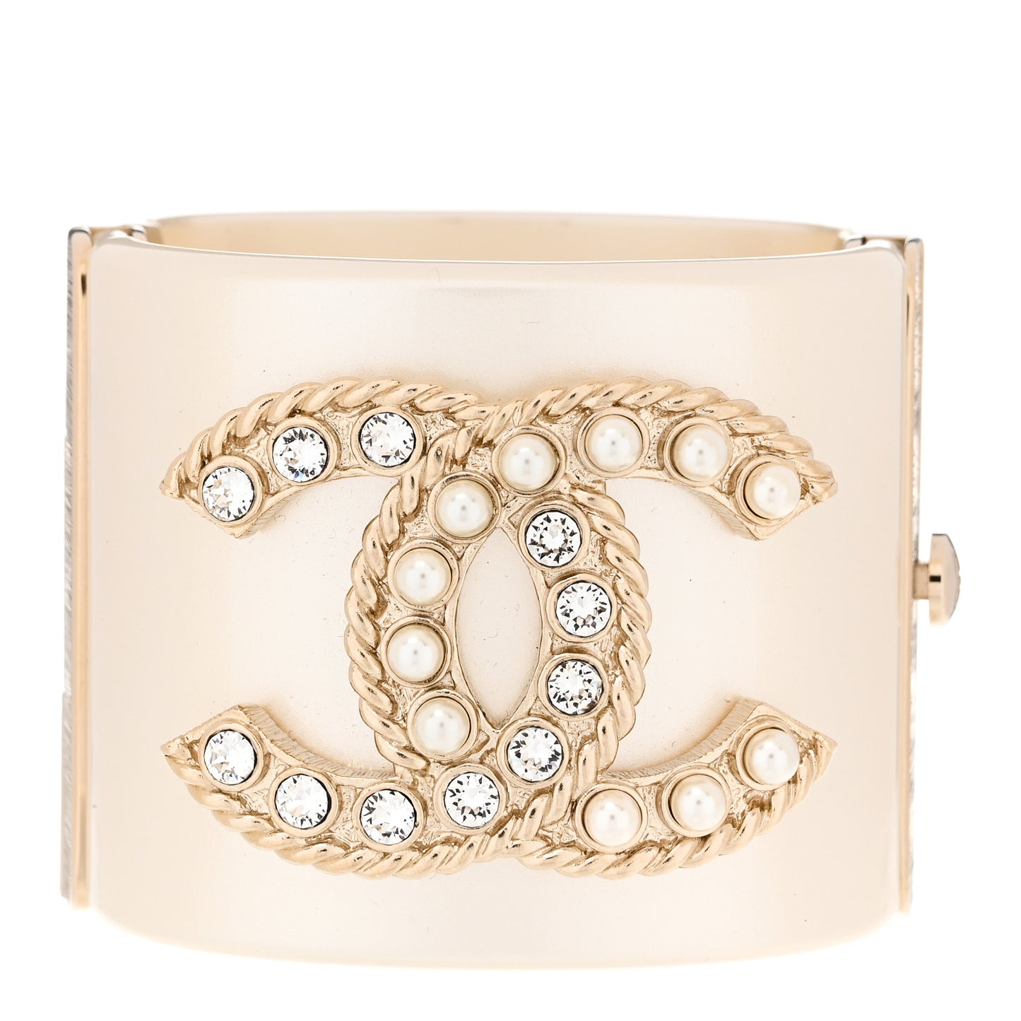Resin Crystal Pearl April In Paris CC Cuff Beige