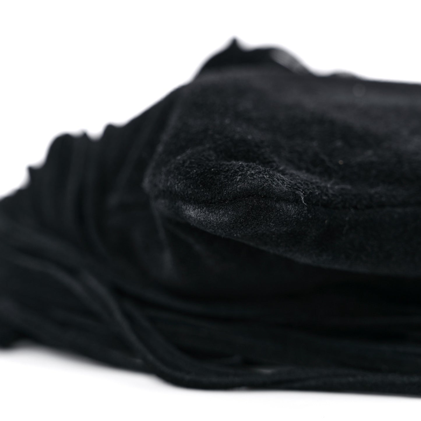 Suede Calfskin Small Grace Fringed Hobo Bag Rope Black