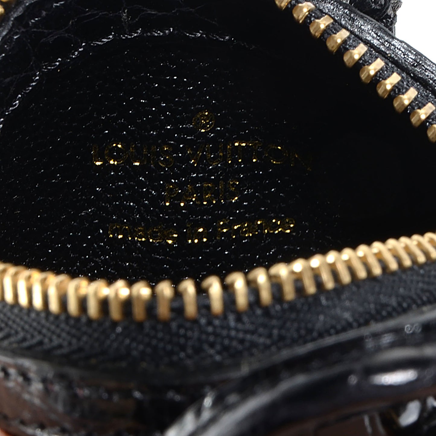 Alligator Mini Lockit Bag Charm Black
