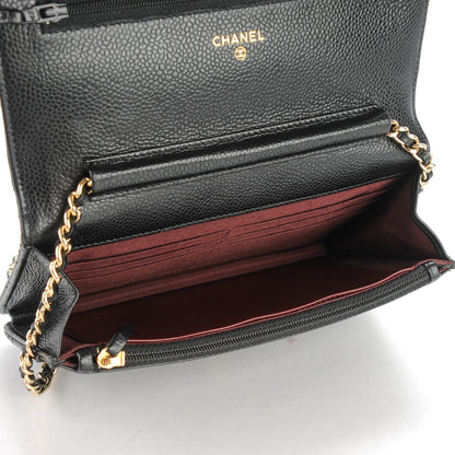 Chanel Caviar Quilted Wallet On Chain WOC Black 5 of 8