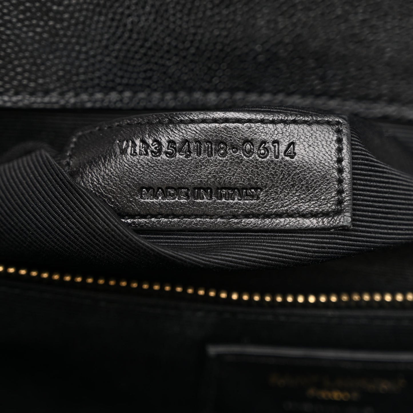 Grain De Poudre Matelasse Chevron Large Monogram Satchel Black