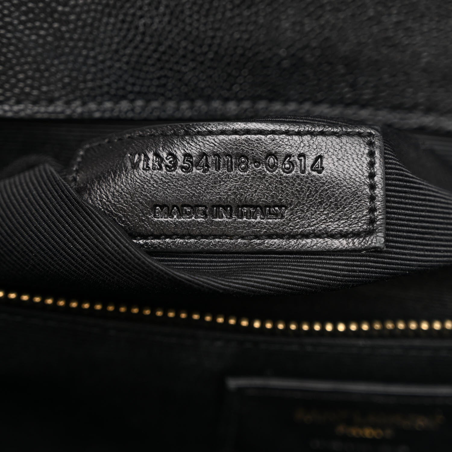 Saint Laurent Grain De Poudre Matelasse Chevron Large Monogram Satchel Black 7 of 13