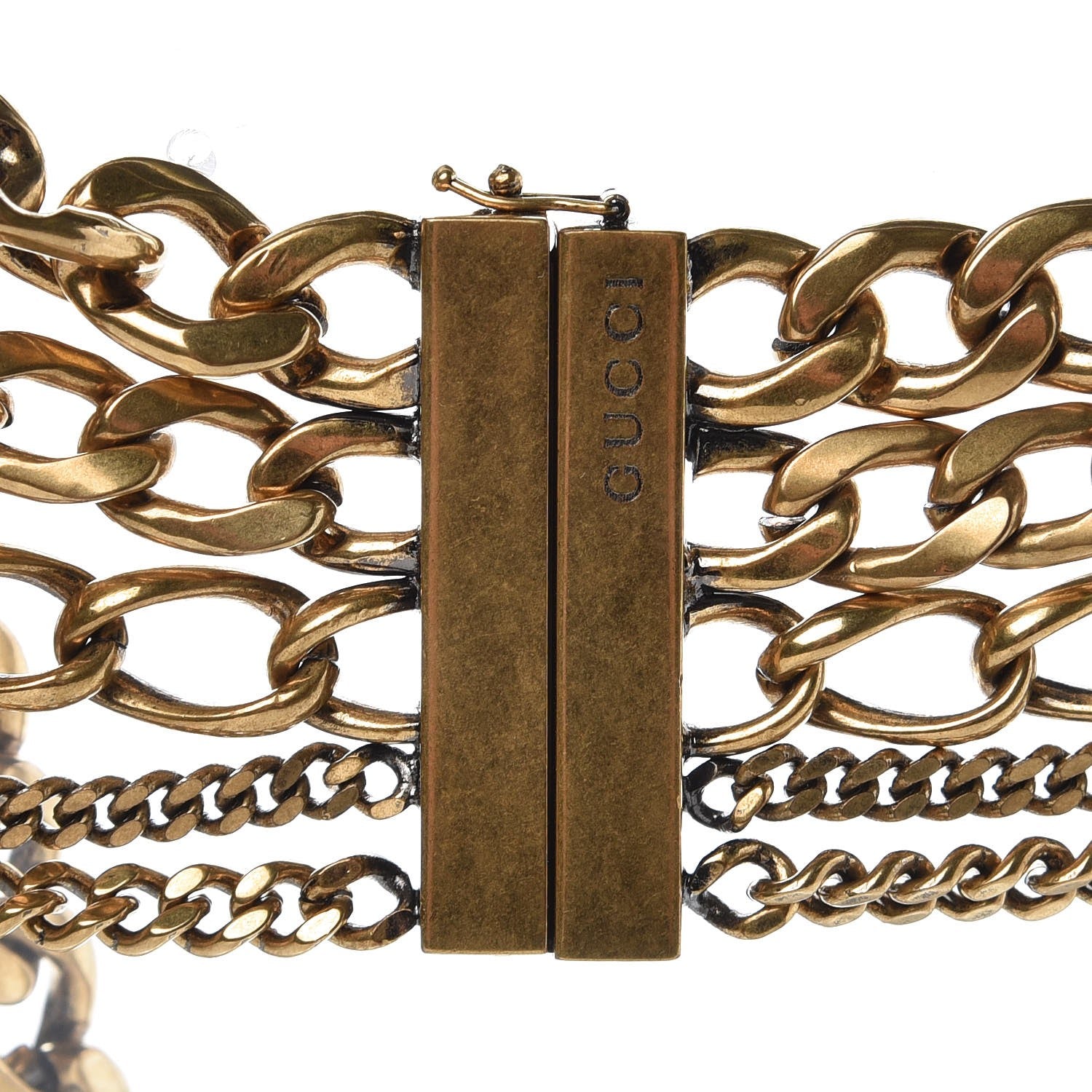 Gucci Bead Multi Strand Necklace Black Gold 4 of 6