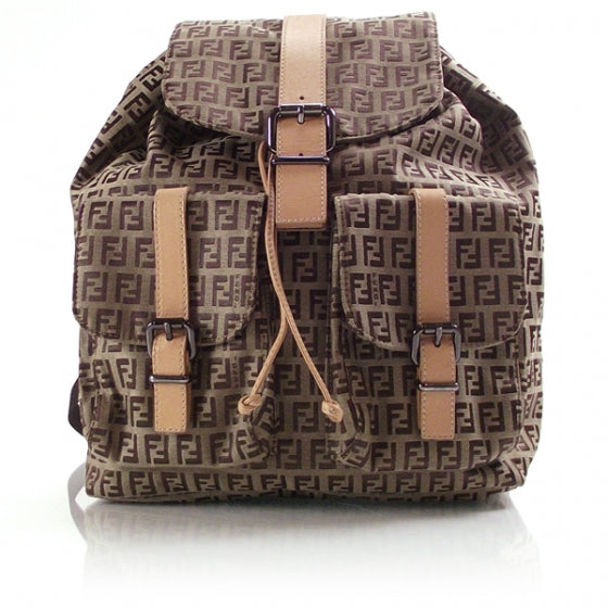 Leather Zucchino Beige Backpack