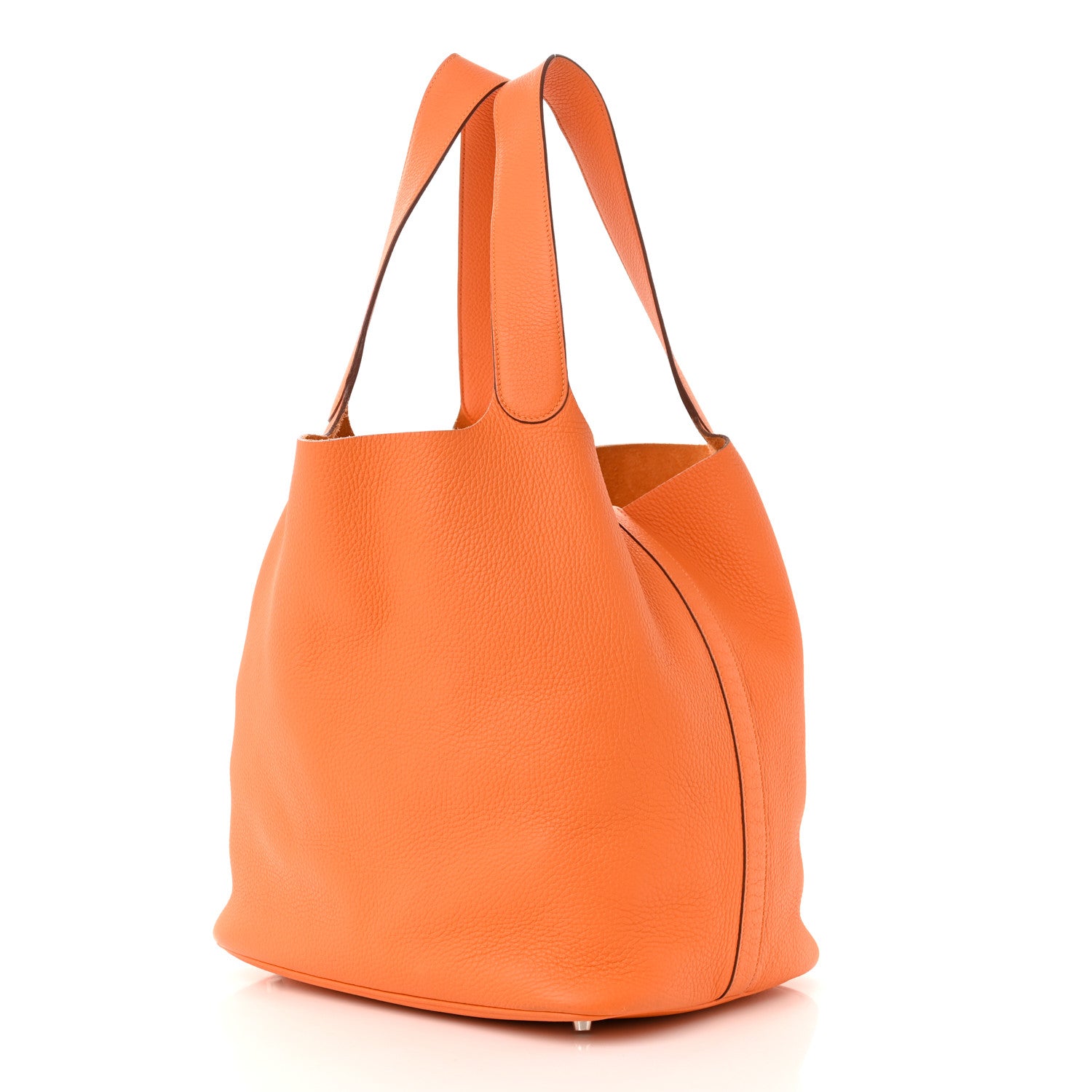 Hermes Taurillon Clemence Picotin Lock 26 GM Jaune D' Or 3 of 12