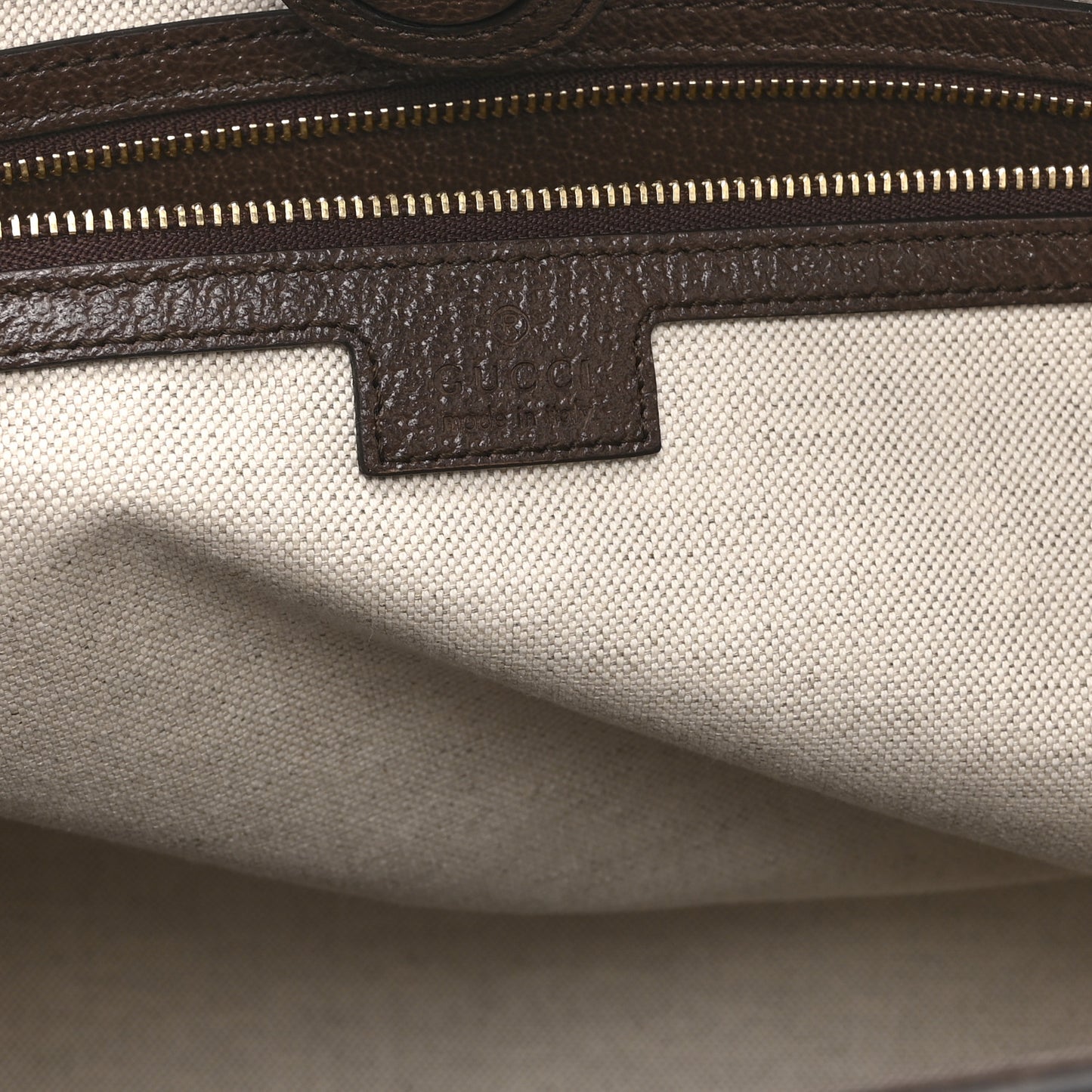 Monogram Jumbo GG Textured Dollar Calfskin Web Medium Ophidia Shopping Tote Camel Ebony