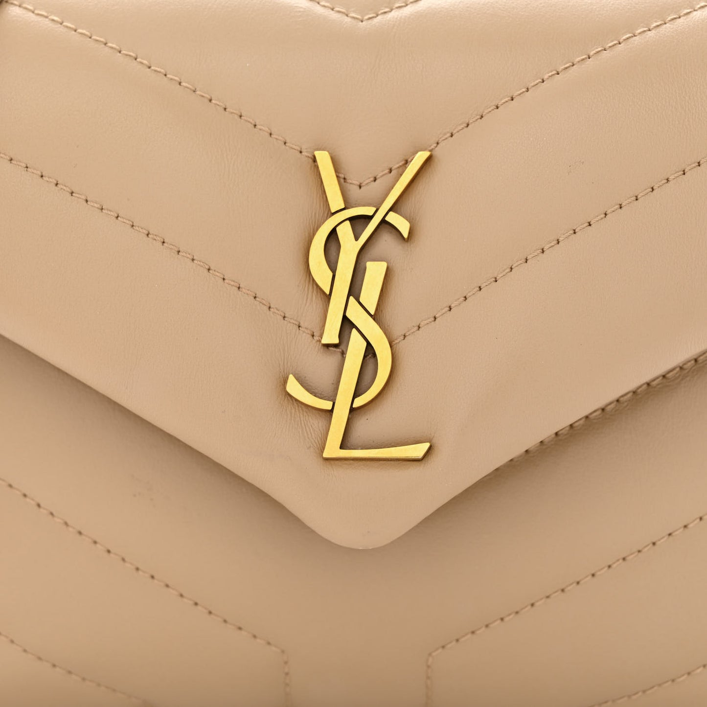 Calfskin Y Quilted Monogram Toy Loulou Crossbody Bag Dark Beige