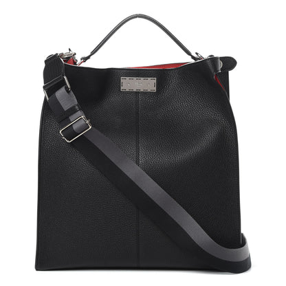 Fendi Cuoio Romano Fabric Marlon Vitello Century Peekaboo X-Lite Fit Black Rosso White Ice 1 of 11