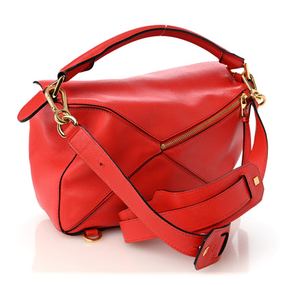 Loewe Calfskin Medium Puzzle Bag Scarlet 3 of 10