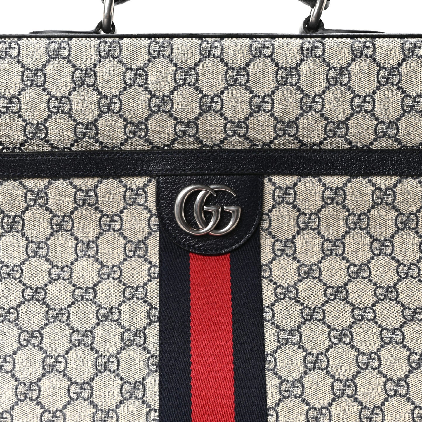 GG Supreme Monogram Web Savoy Garment Bag Beige Blue