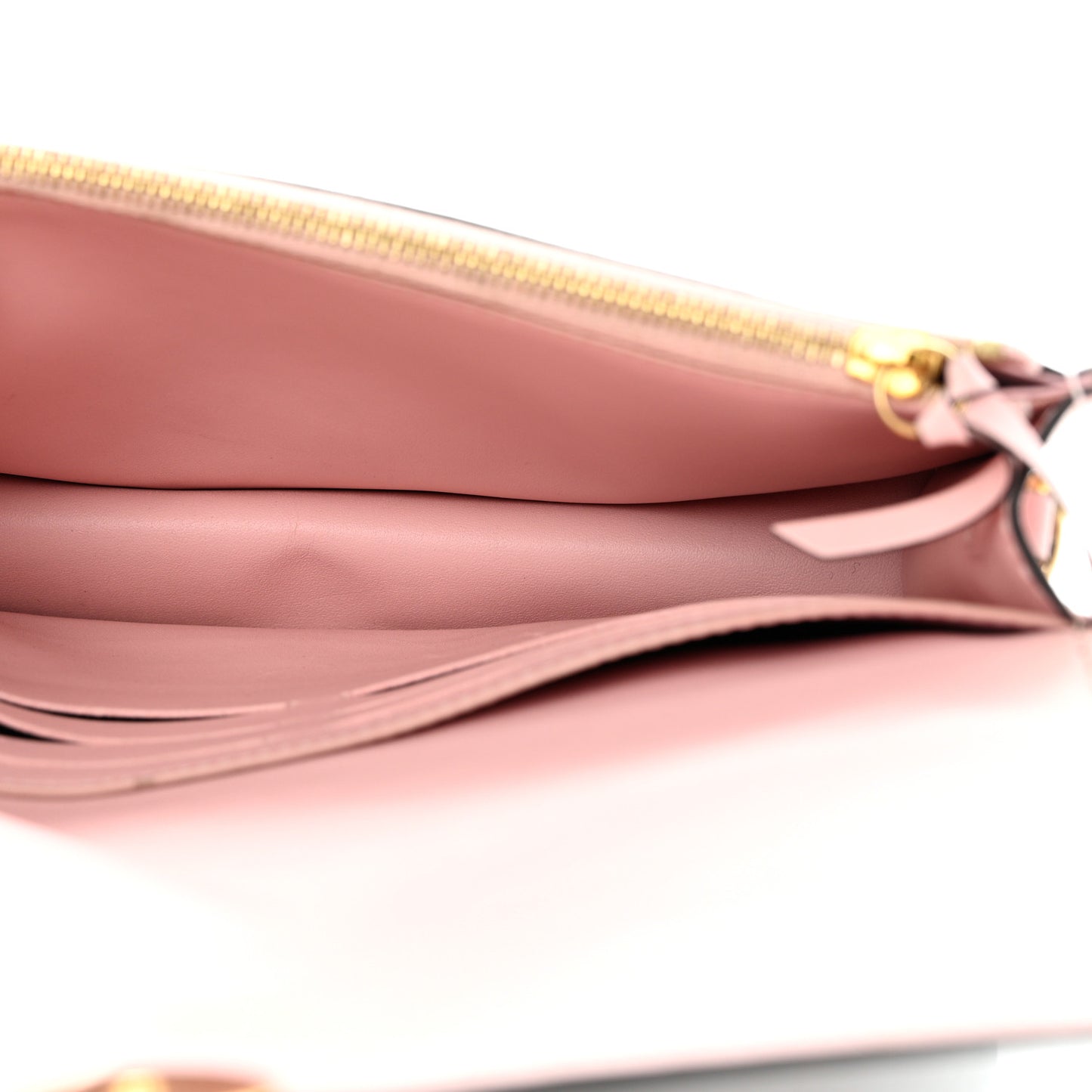 Monogram Flore Chain Wallet Rose Ballerine