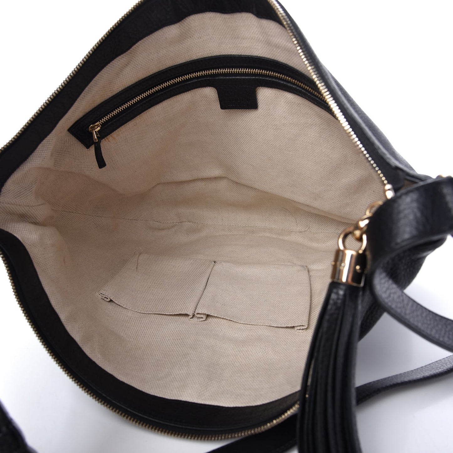 Pebbled Calfskin Medium Soho Hobo Black