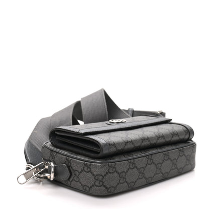 Gucci GG Supreme Monogram Textured Dollar Calfskin Mini Ophidia Bag Graphite Grey 4 of 11