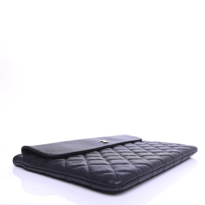 Chanel Iridescent Caviar Quilted Medium Flap Cosmetic Case Black 4 of 7