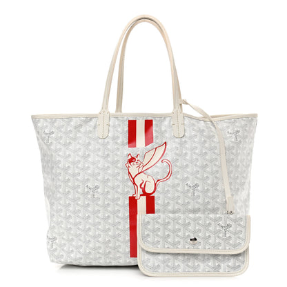 Goyard Goyardine Super Cat Saint Louis PM White 1 of 17
