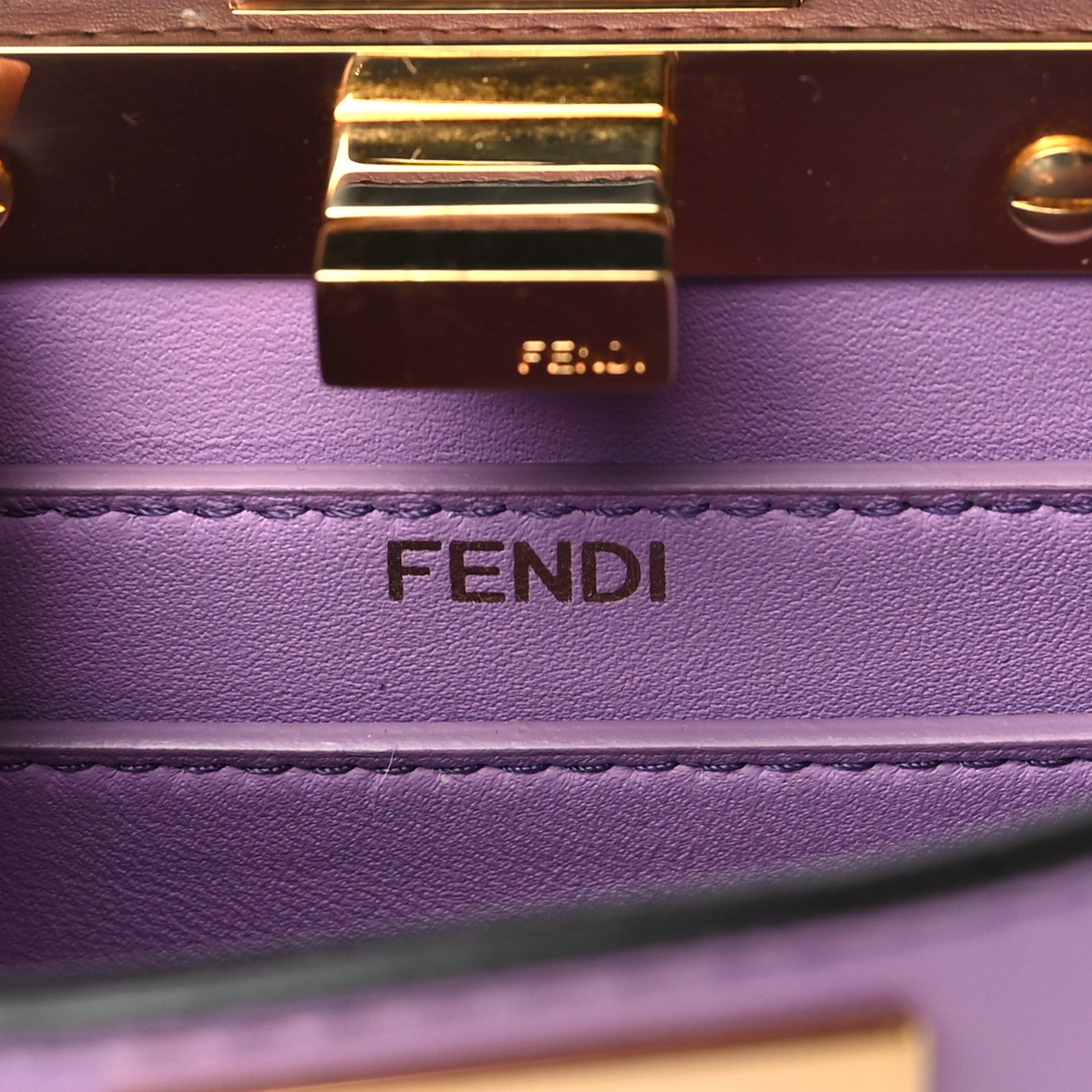 Fendi Shiny Nappa Petite Peekaboo I SEE U Satchel Violetta 7 of 11