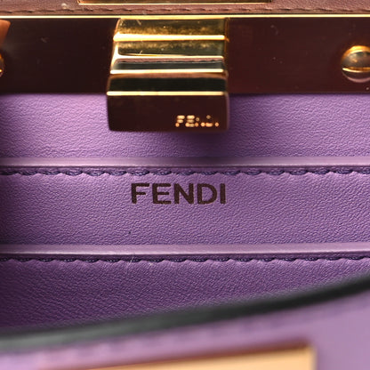 Fendi Shiny Nappa Petite Peekaboo I SEE U Satchel Violetta 7 of 11