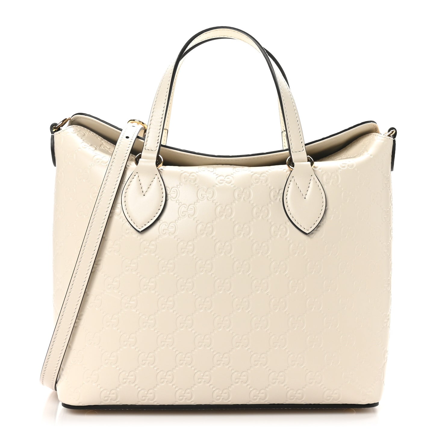 Guccissima Linea A Foldover Tote Off White
