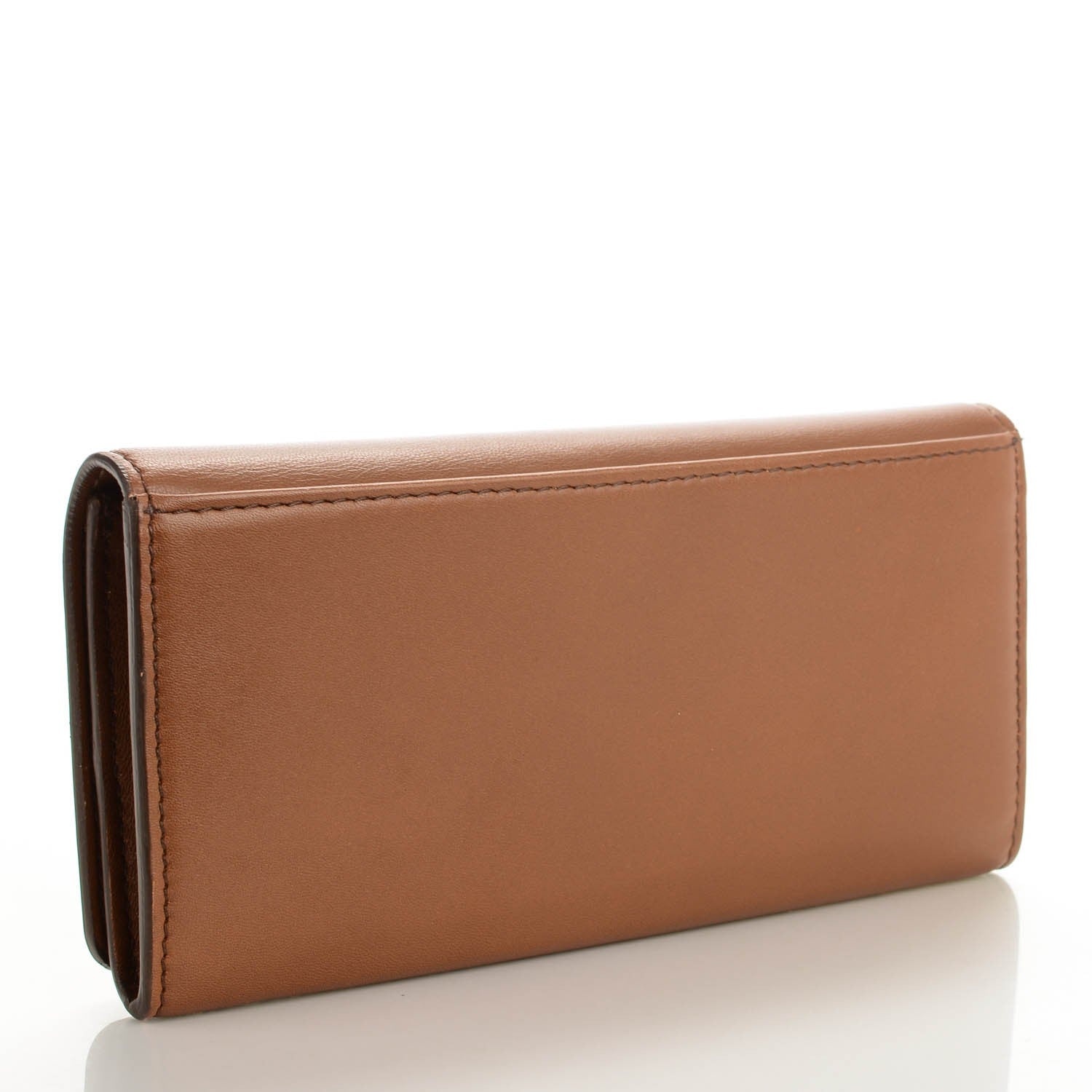 Celine Lambskin Large Flap Wallet Tan 3 of 7