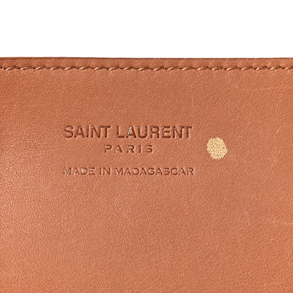 Saint Laurent Raffia Calfskin Le 5 A 7 Mini Hobo Natural Brick 6 of 9