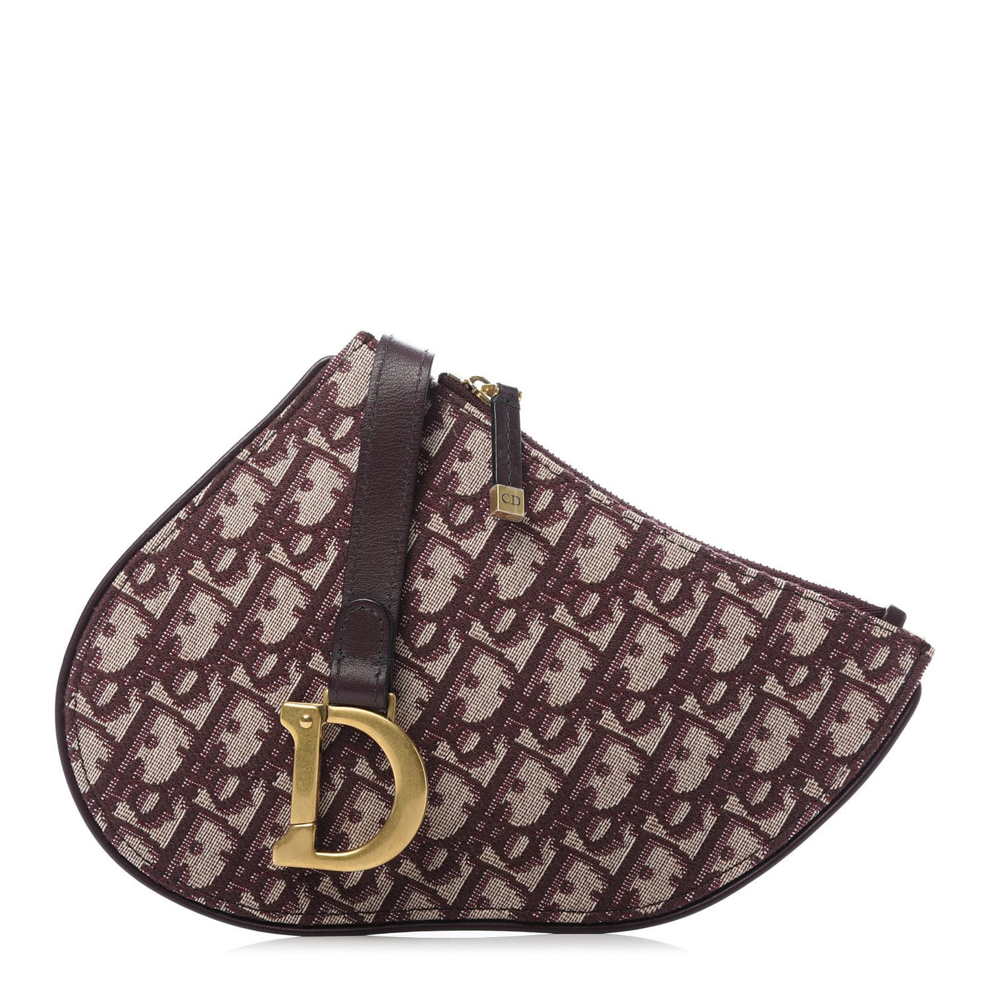 Oblique Saddle Clutch Burgundy