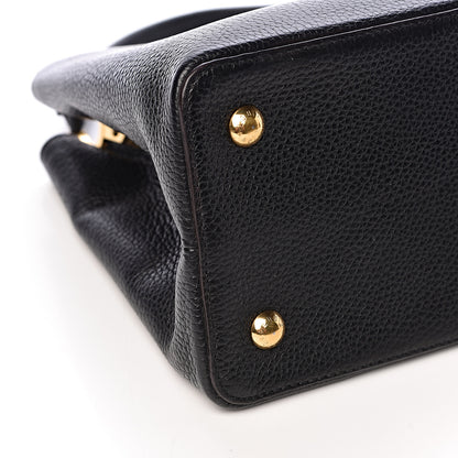 Louis Vuitton Taurillon Capucines MM Black 7 of 9