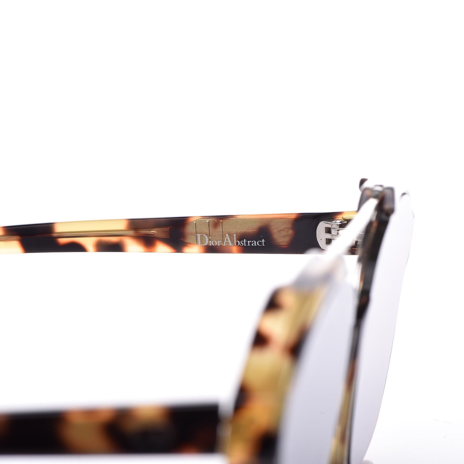 Christian Dior Abstract Square Mirrored Sunglasses Spotted Havana Green 5 of 9