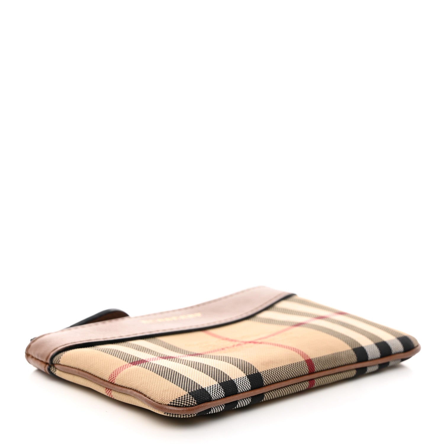 Burberry Haymarket Check Zip Pouch Tan 4 of 7