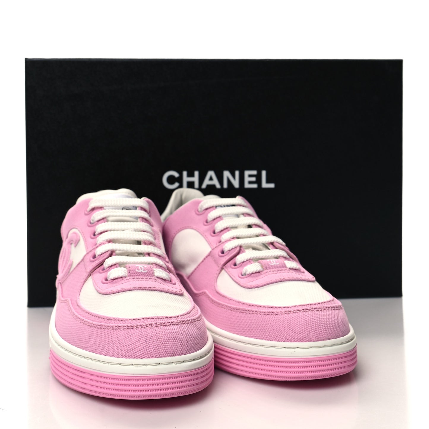 Cotton Sneakers 37 Pink White