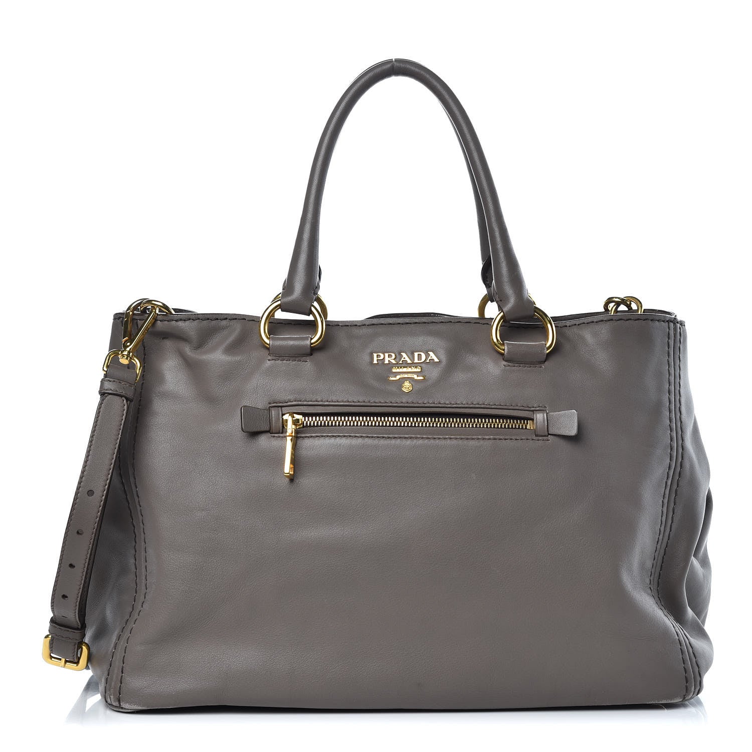 Prada Soft Calf Tote Bambu 2 of 13