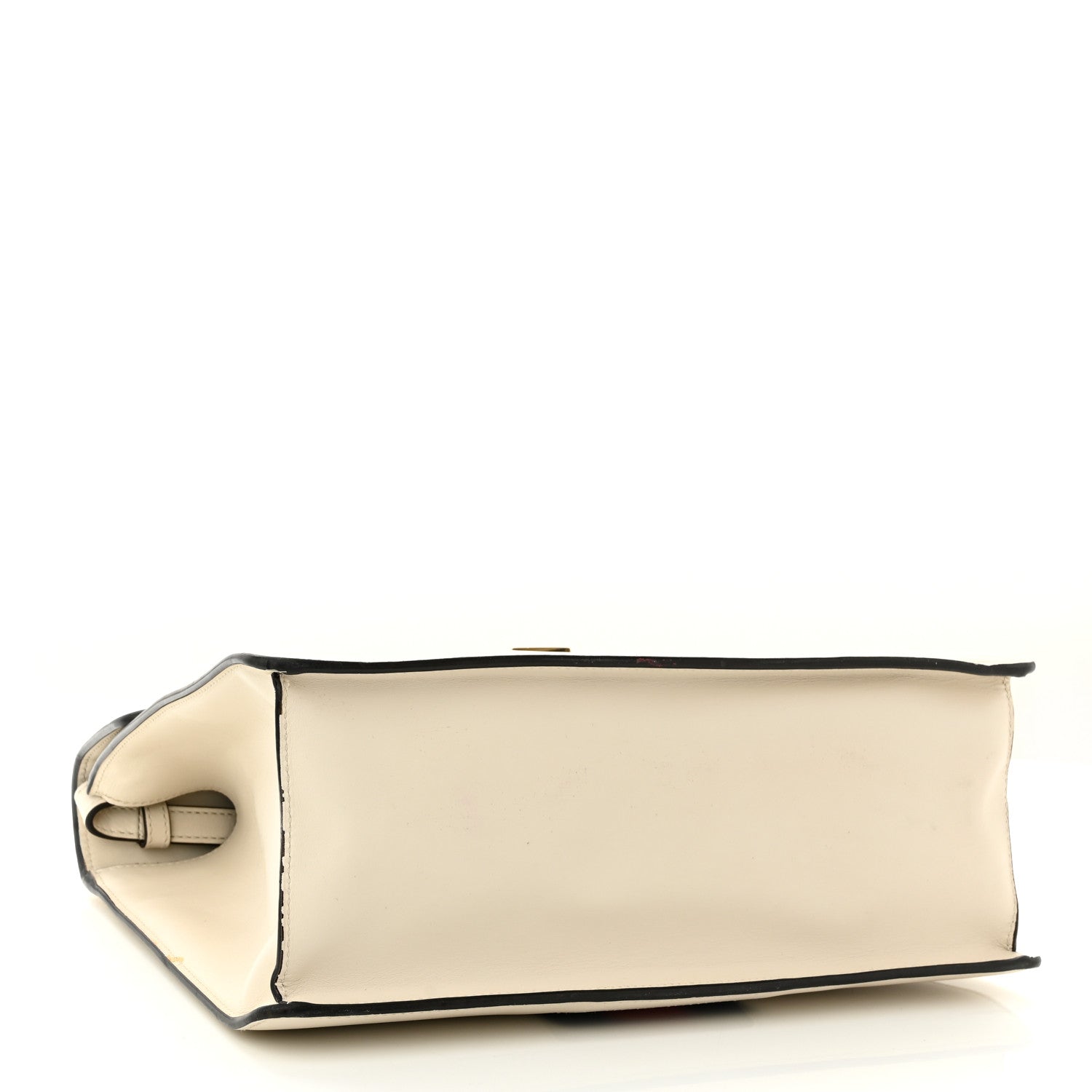 Gucci Calfskin Web Medium Sylvie Top Handle Bag White 4 of 14