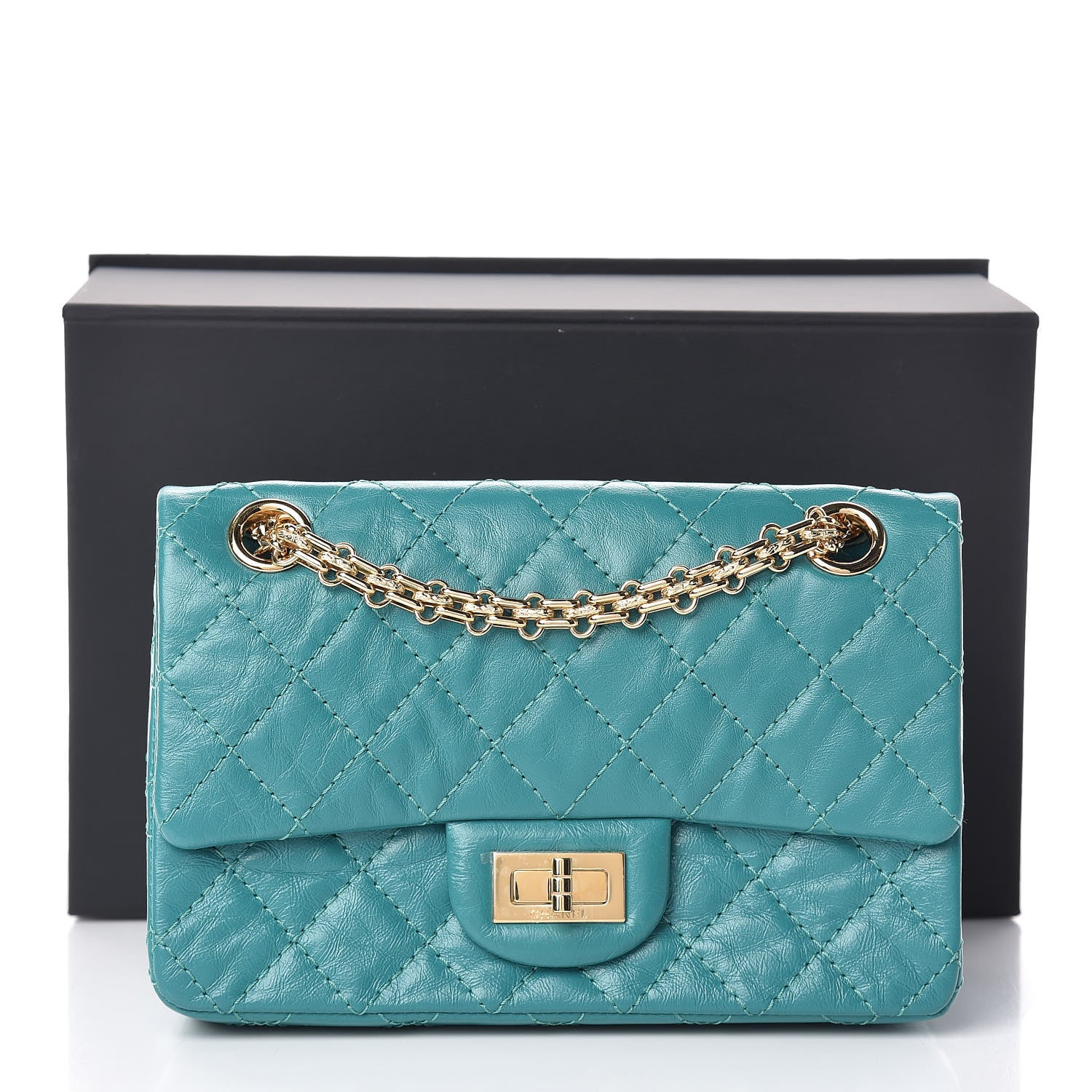 Chanel Aged Calfskin Quilted 2.55 Reissue Mini Flap Green 12 of 12