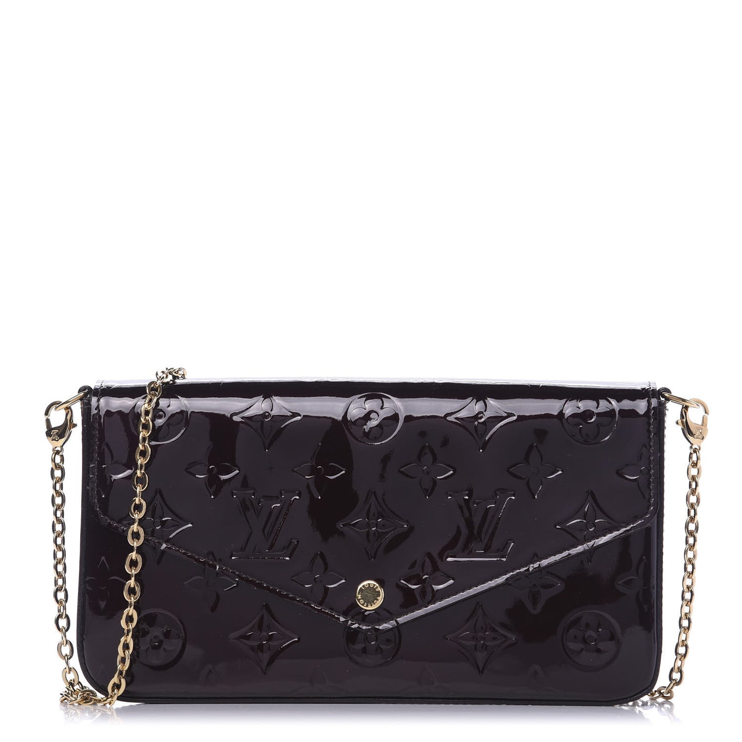 Vernis Pochette Felicie Chain Wallet Amarante