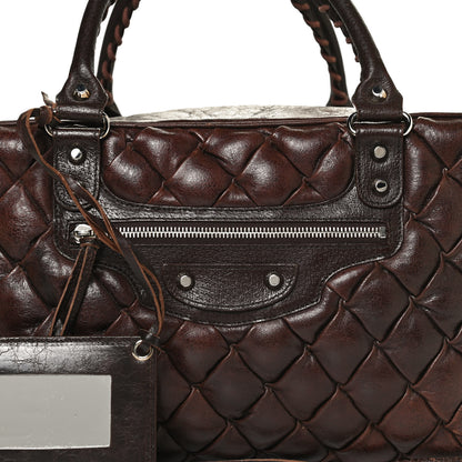 Balenciaga Chevre Quilted Matelasse MM Sienna 6 of 8