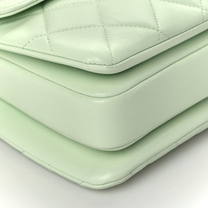 Chanel Lambskin Quilted Small Trendy CC Flap Dual Handle Bag Light Green 8 of 9