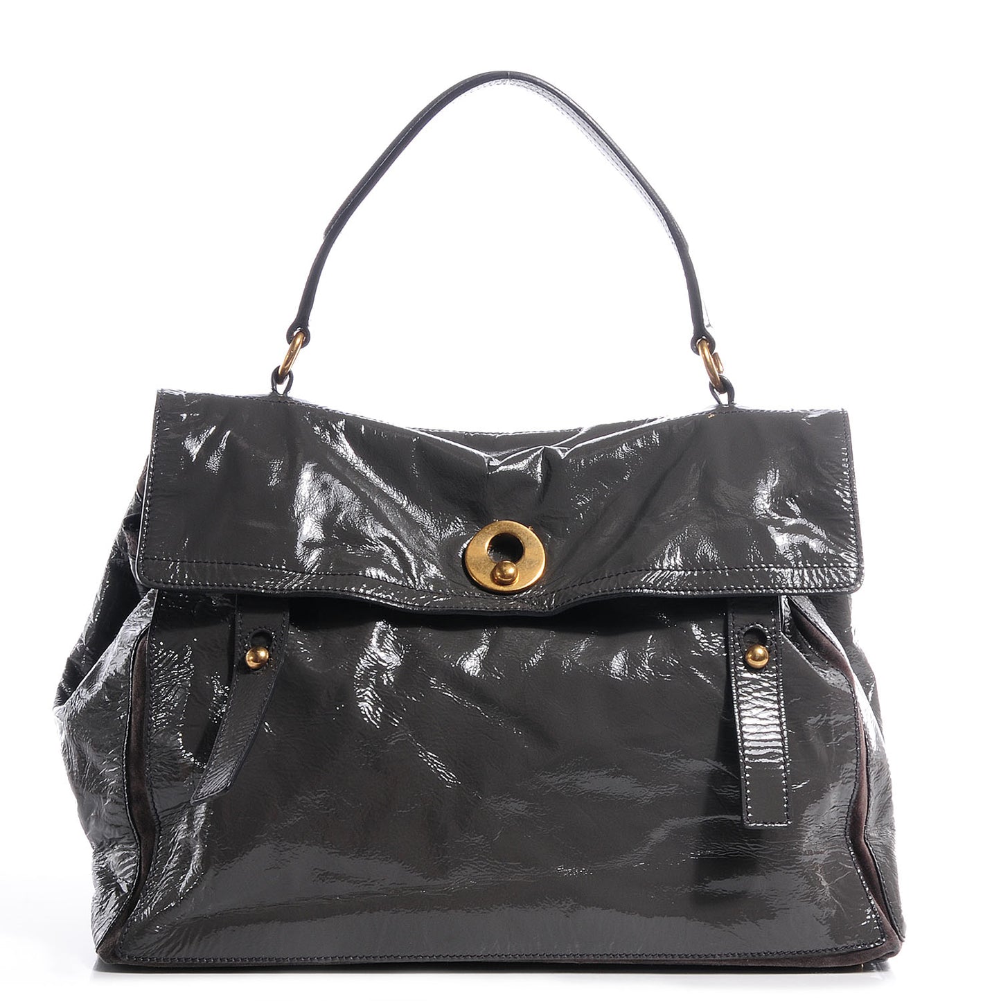 Patent and Suede Muse Two Charcoal Gray