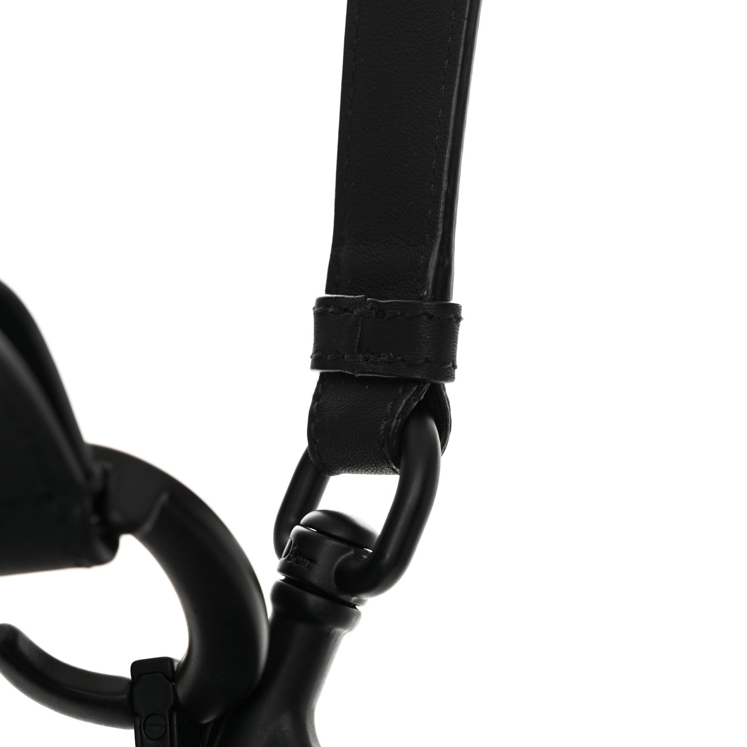 Christian Dior Ultra Matte Calfskin Saddle Bag With Strap Black Black 11 of 11