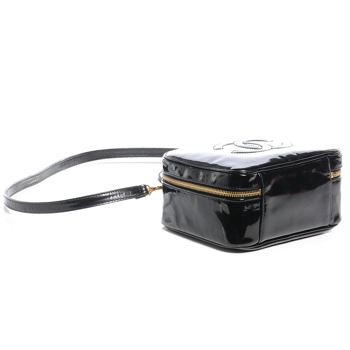 Patent Vanity Cosmetic Case Black