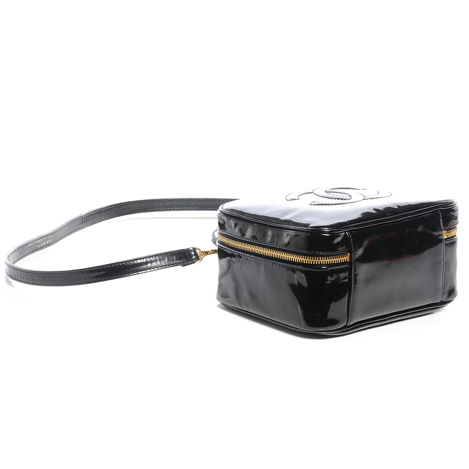 Chanel Patent Vanity Cosmetic Case Black 4 of 7