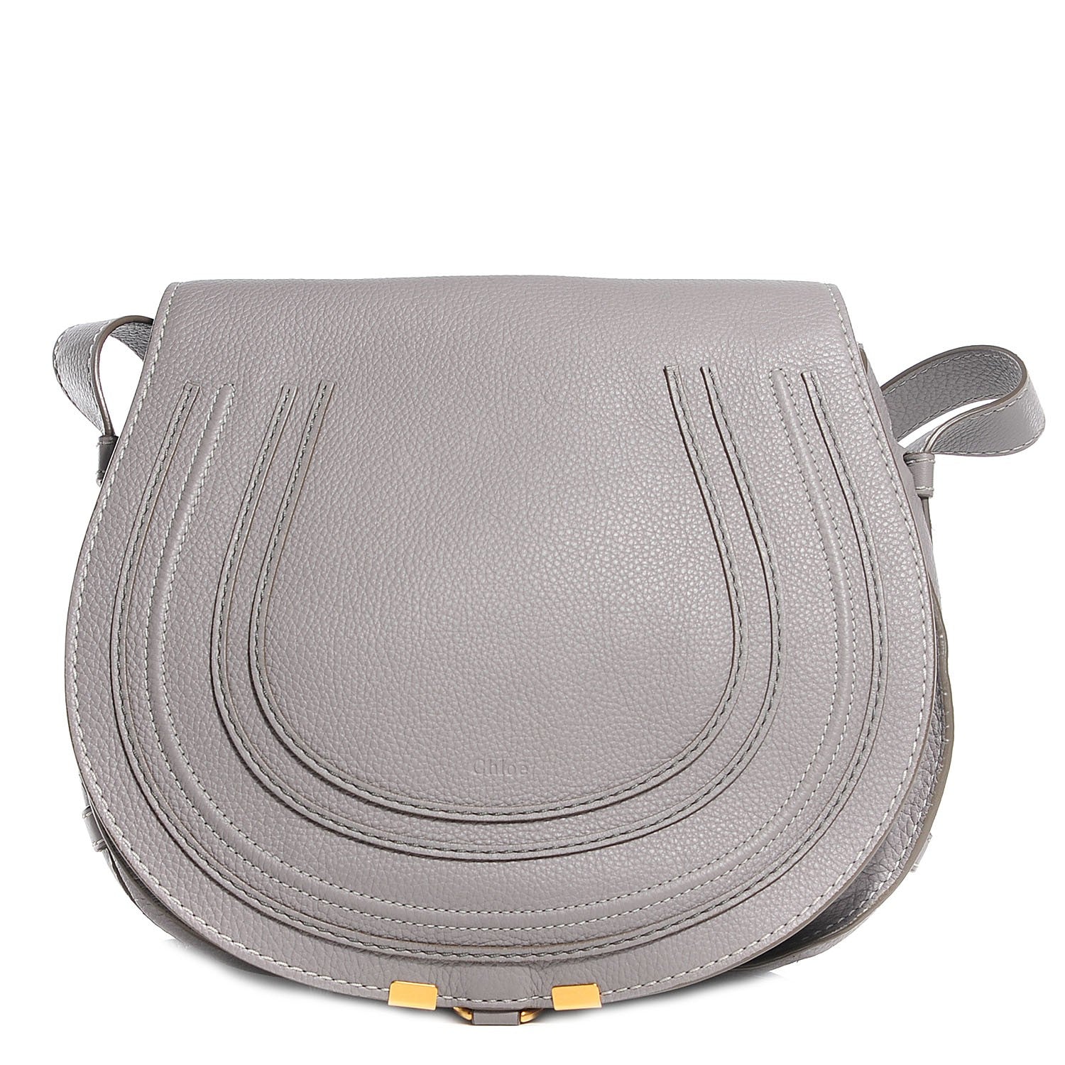 Chloe Calfskin Medium Marcie Round Crossbody Bag Cashmere Grey 1 of 9