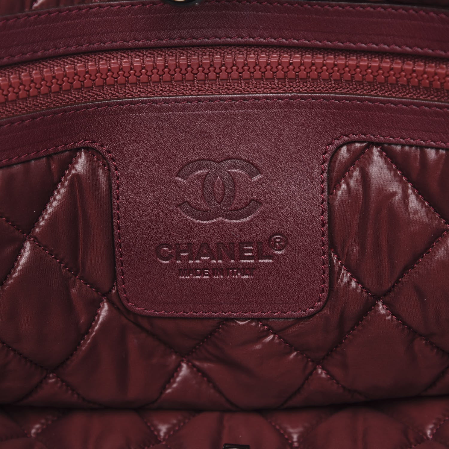 Chanel Nylon Quilted Coco Cocoon Reversible Tote Black 7 of 10