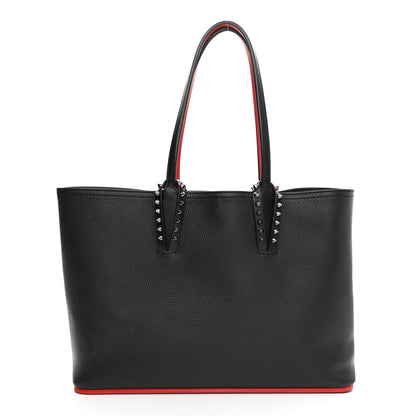 Christian Louboutin Calfskin Spikes Small East West Cabata Tote Black 3 of 12