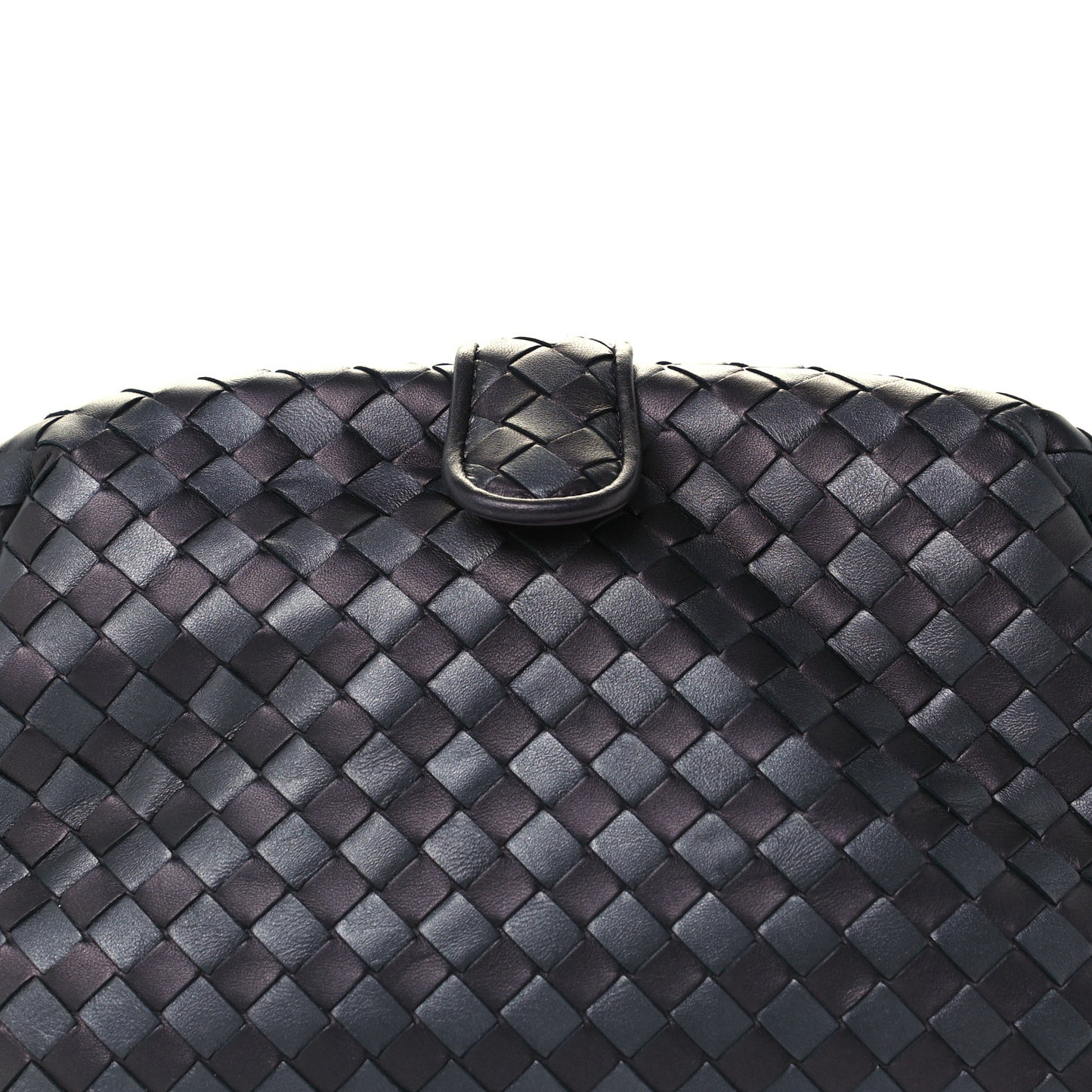Metallic Nappa Intrecciato The Lauren 1980 Clutch Quetsche Antique Silver