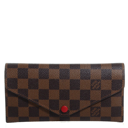 Louis Vuitton Damier Ebene Josephine Wallet Red 1 of 8