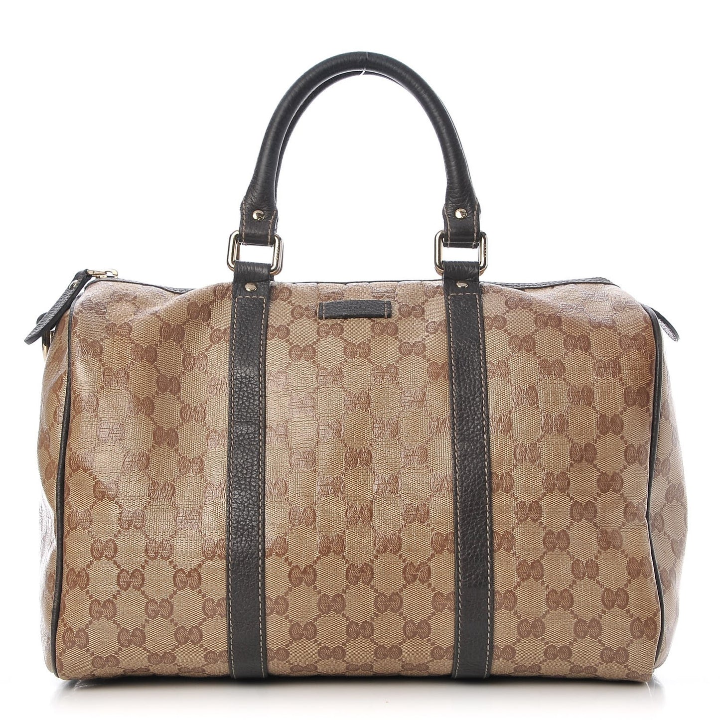 Crystal Monogram Medium Joy Boston Dark Brown