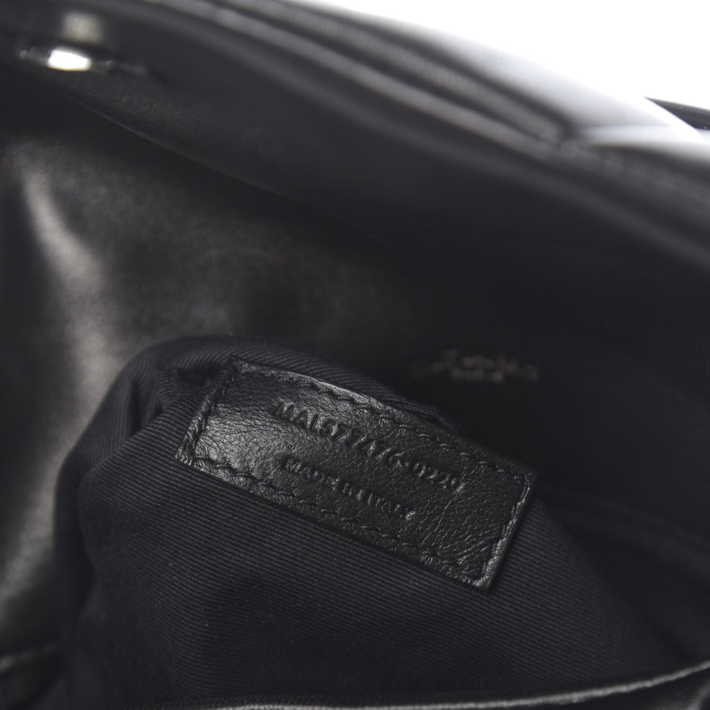 Lambskin Quilted Small Loulou Puffer Monogram Chain Satchel Black