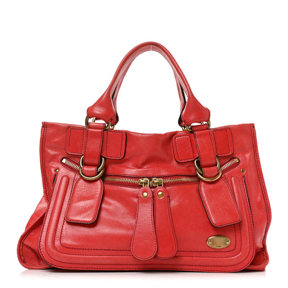 Chloe Calfskin Large Bay Tote Red 1 of 10