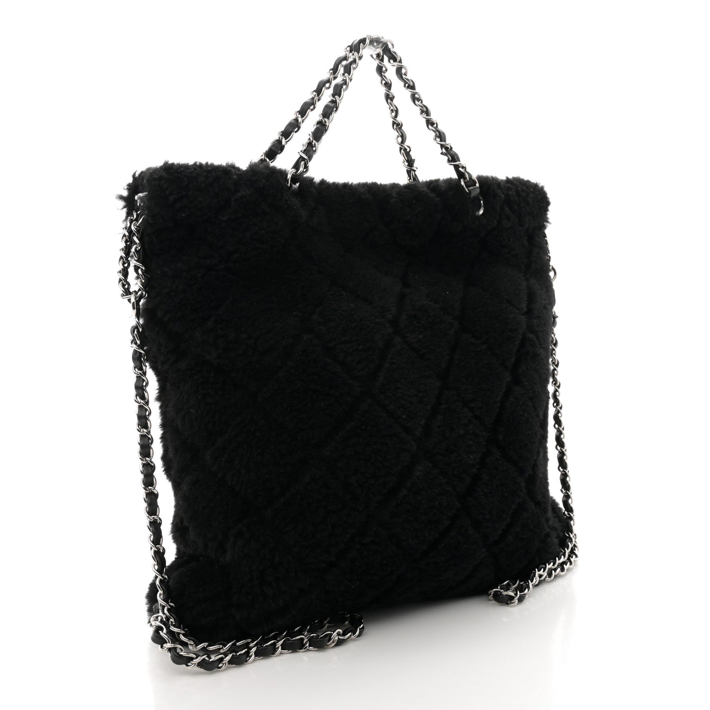 Shearling Lambskin CC Backpack Black