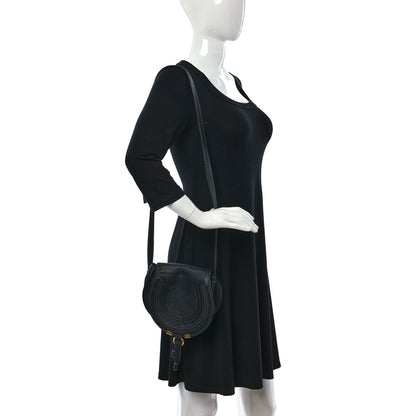Chloe Calfskin Mini Marcie Round Crossbody Bag Black 2 of 10